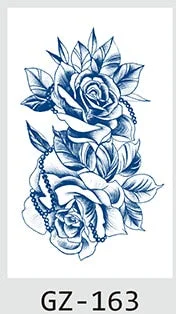 Temporary Waterproof Tattoos Stickers Creative Necklace Flowers Juice Ink Lasting Sexy Girls Arm Neck Waist Buttocks Fake Tatoo