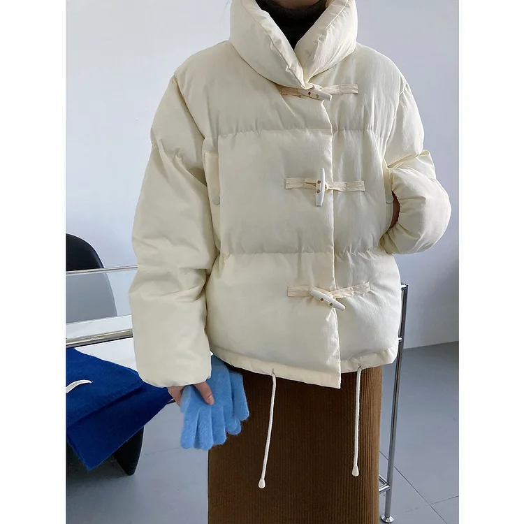 Simple Cotton Warm Long Sleeve Coat