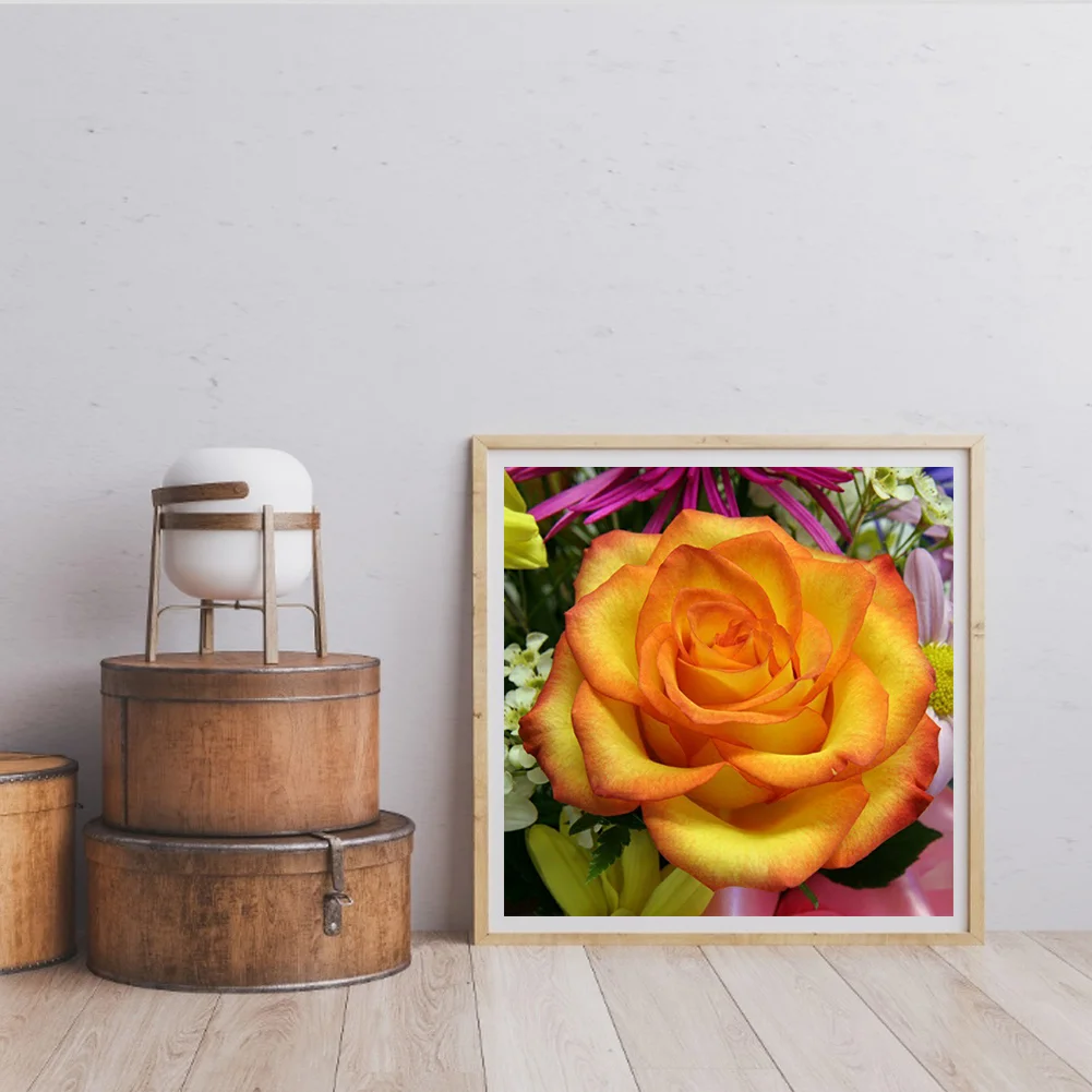 Full Round Diamond Painting 40*40cm - Yellow Rose