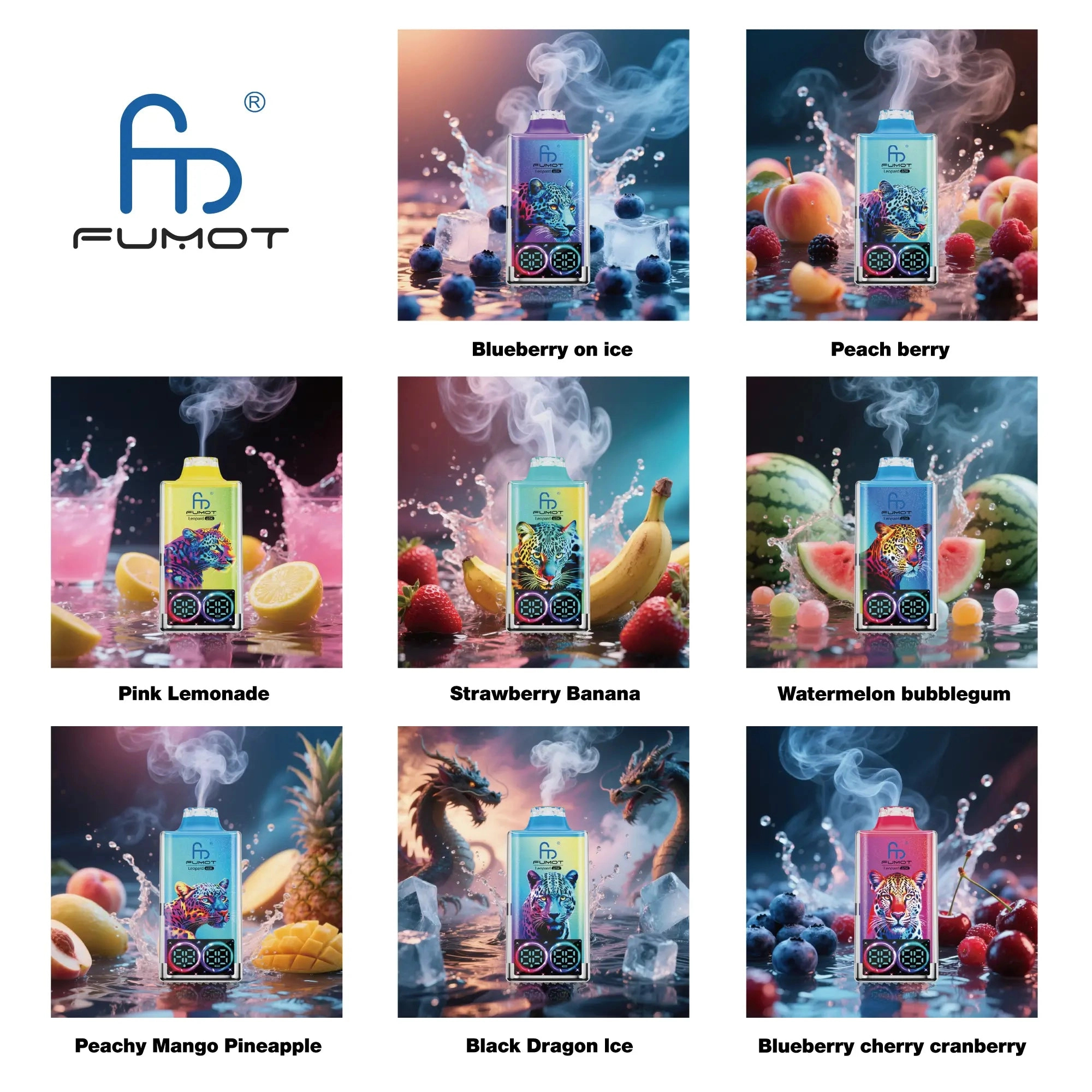 Fumot 40K Leopard Wegwerf-Vape Produktdetailseite  fumotvapeshop