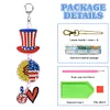 DIY Independence Day Diamond Painting Double-Sided Keychain
