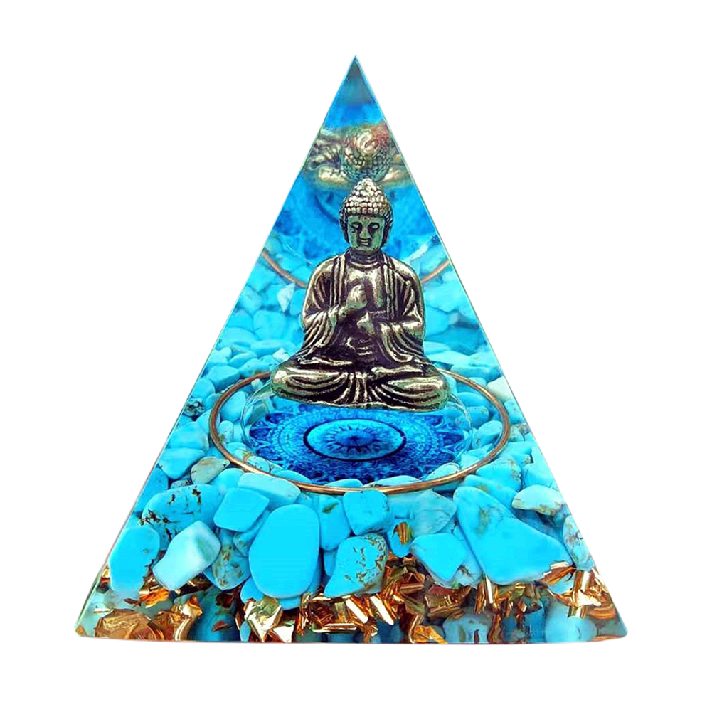 Natural Crystal Pyramid Healing Energy Meditation Home Office Decor (B)