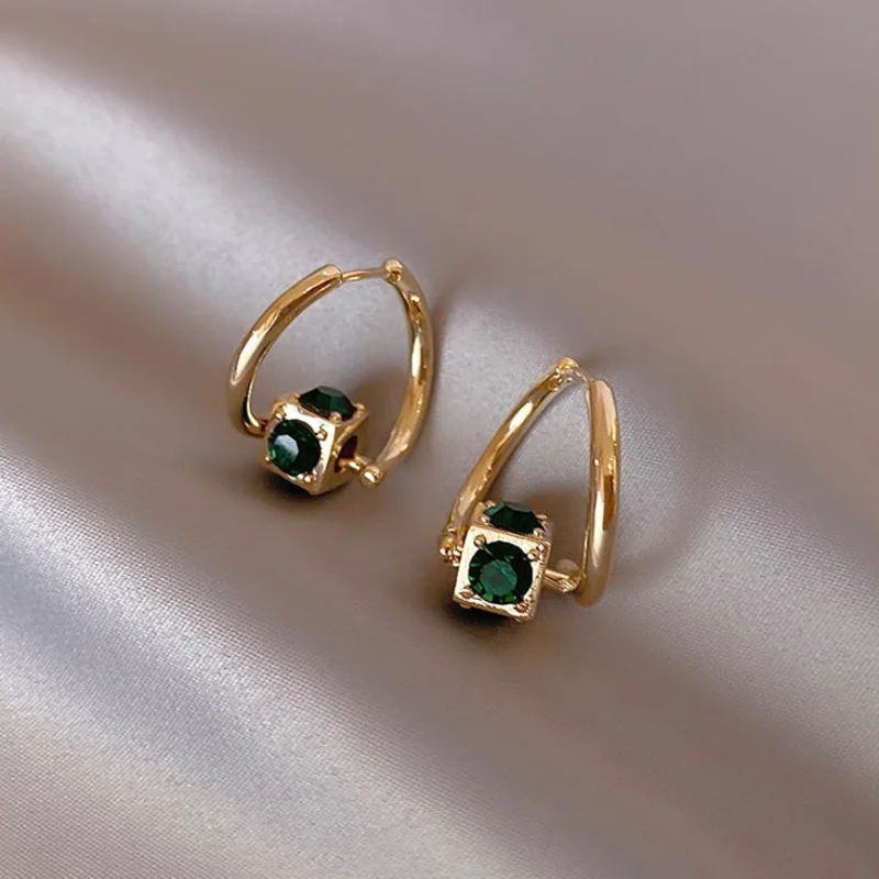 Emerald Zirconia Earrings