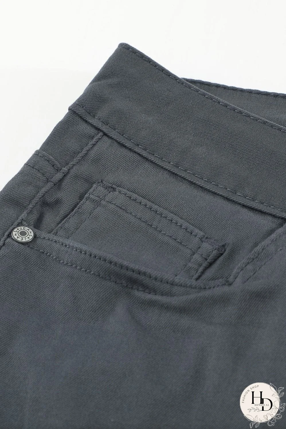 Elastic Loose Wide Leg Button Pants