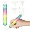 3D-gedruckter Diamant-Malstift mit verschiedenen Tipps, Diamantmalerei, Kunst, Bohrer, Stift, Perlenpunktwerkzeuge, Zubeh&ouml;r f&uuml;r Erwachsene (blau, lila