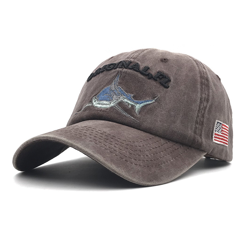 Casual shark printed shading baseball hat - Livereid