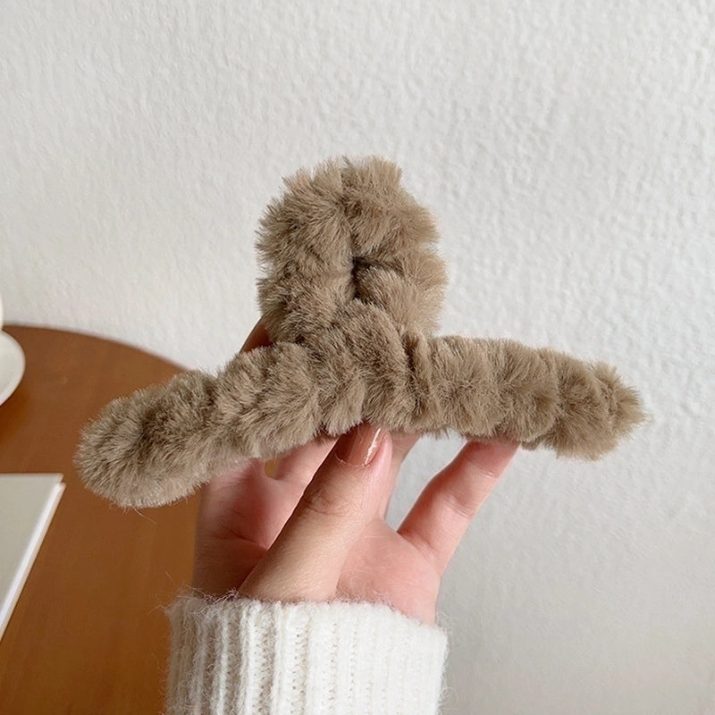 Minimalist Solid Color Arylic Hair Claws 1 Piece