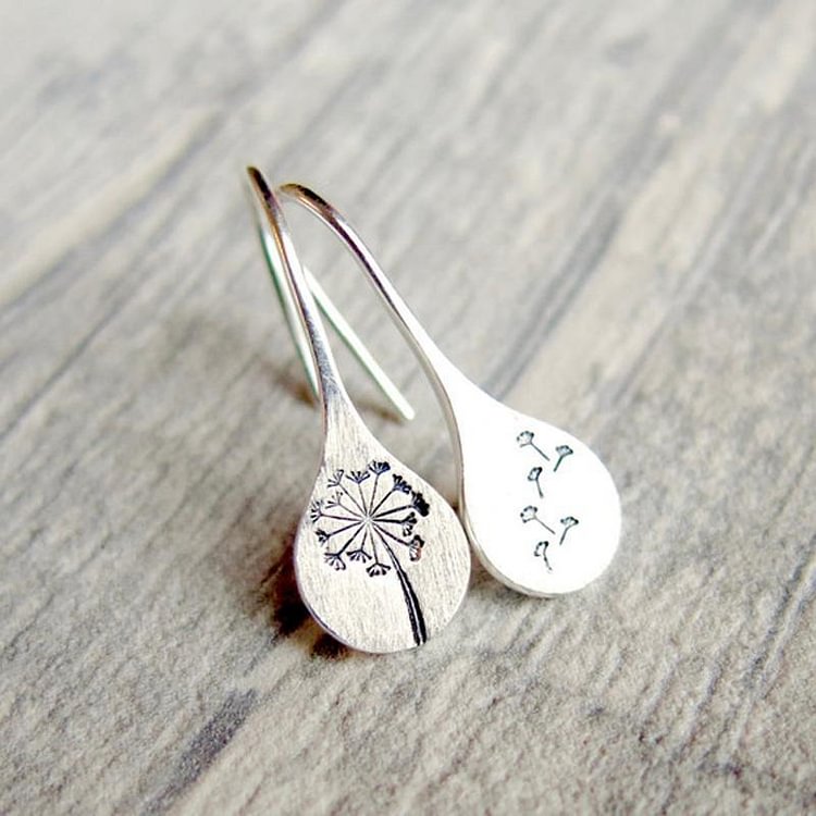 ‘Make A Wish’ Asymmetric Dandelion Earrings