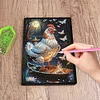 Diamond Painting White Rooster Notebook Diamond Art Diary Book