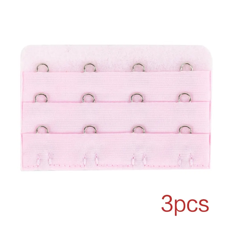 3PCS Bra Extension Lingerie Strap Extender Replacement Womens Accessoires With 3 Hooks Bar Extender Buckle Extension Lingerie