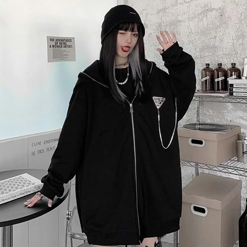 Zipper Cartoon Bunny Ears Hooded Coat