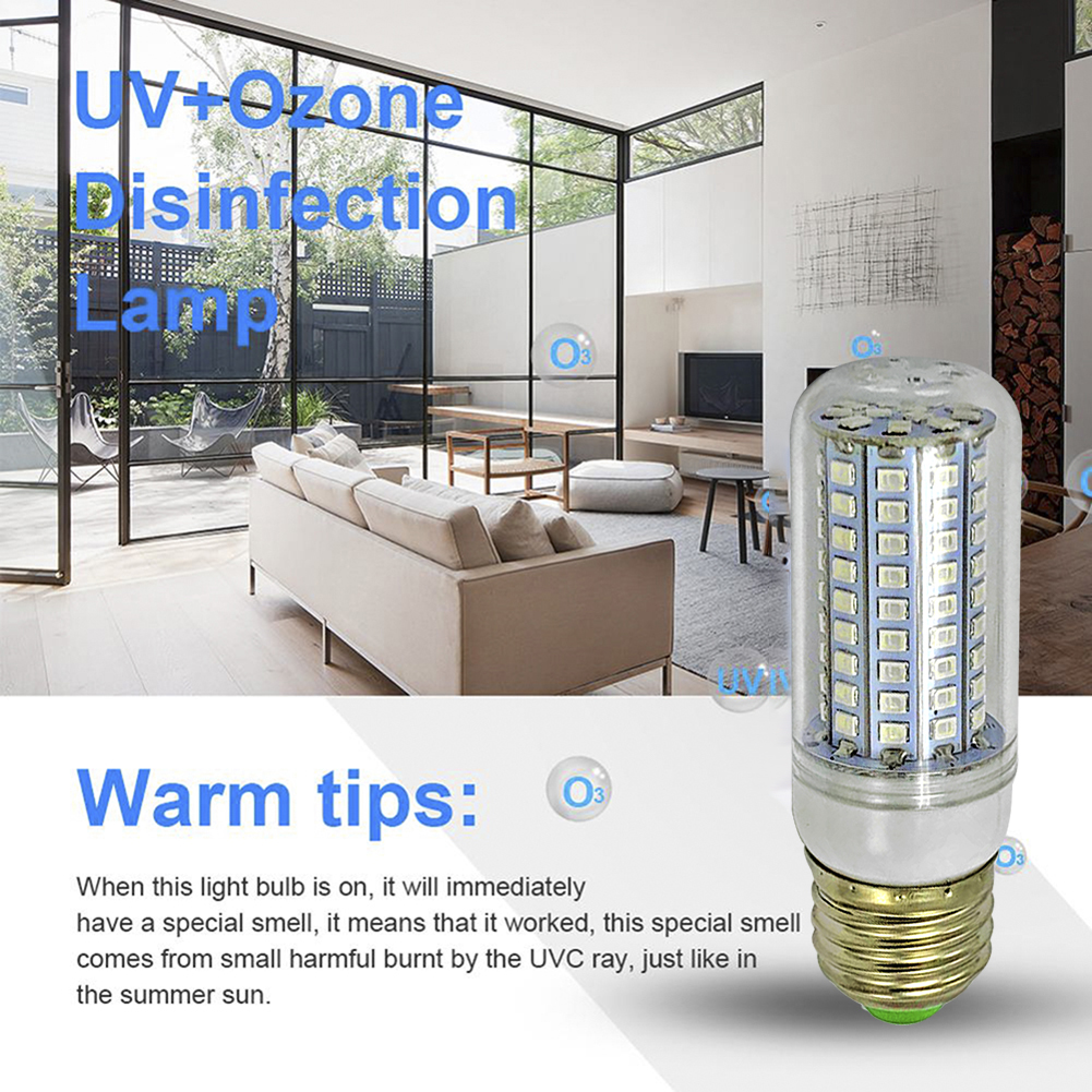 

E27 10W LED UV Germicidal Lamp UVC Disinfection Sterilizer Light Corn Bulb, 220v-240v, 501 Original