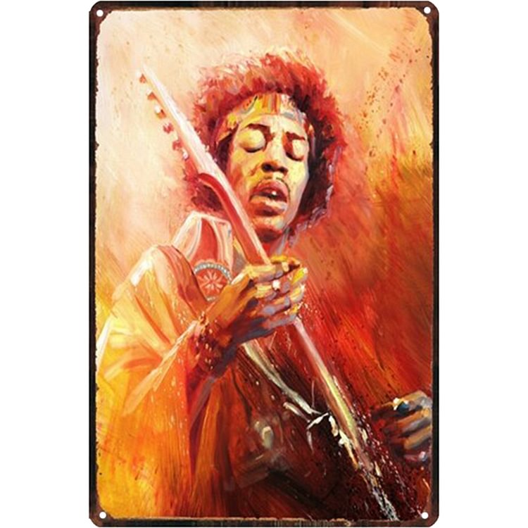 Rock Music Guitar - Vintage Tin Signs/Wooden Signs - 7.9x11.8in & 11.8x15.7in