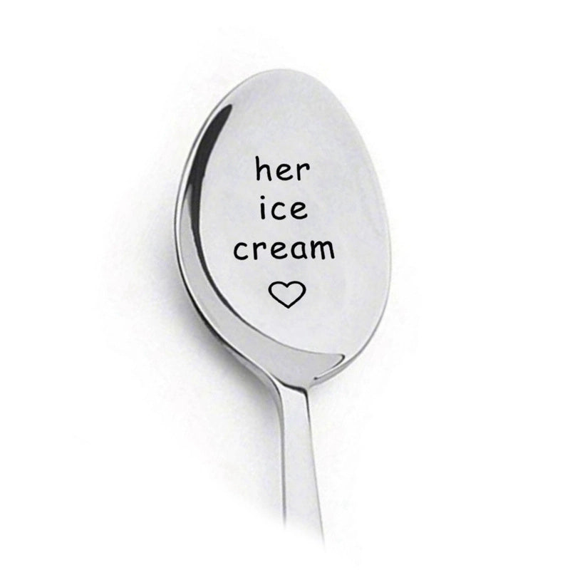 Fashion Letter Stainless Steel Spoon