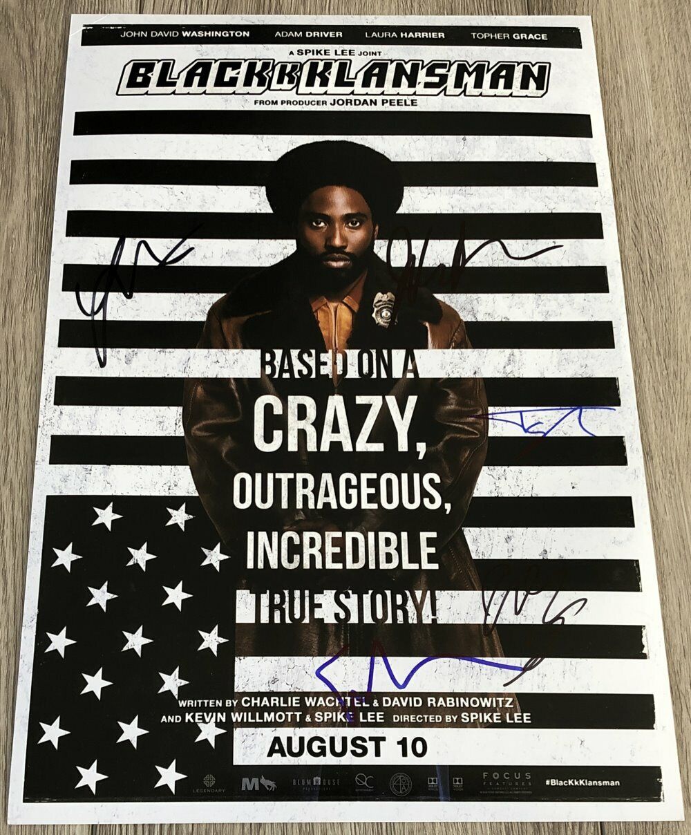 BLACKKKLANSMAN SPIKE LEE ADAM DRIVER +3 SIGNED 12x18 Photo Poster painting POSTER w/EXACT PROOF