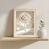 (17x22cm)Rose DIY Pearl Painting Art Kits for Adults Home Wall Decor Pearl Art Painting With Wooden Frame