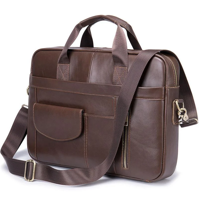 Multi-Pocket Dual Handled Top Detachable Sling Strap 15.6 Inch Laptop Bag