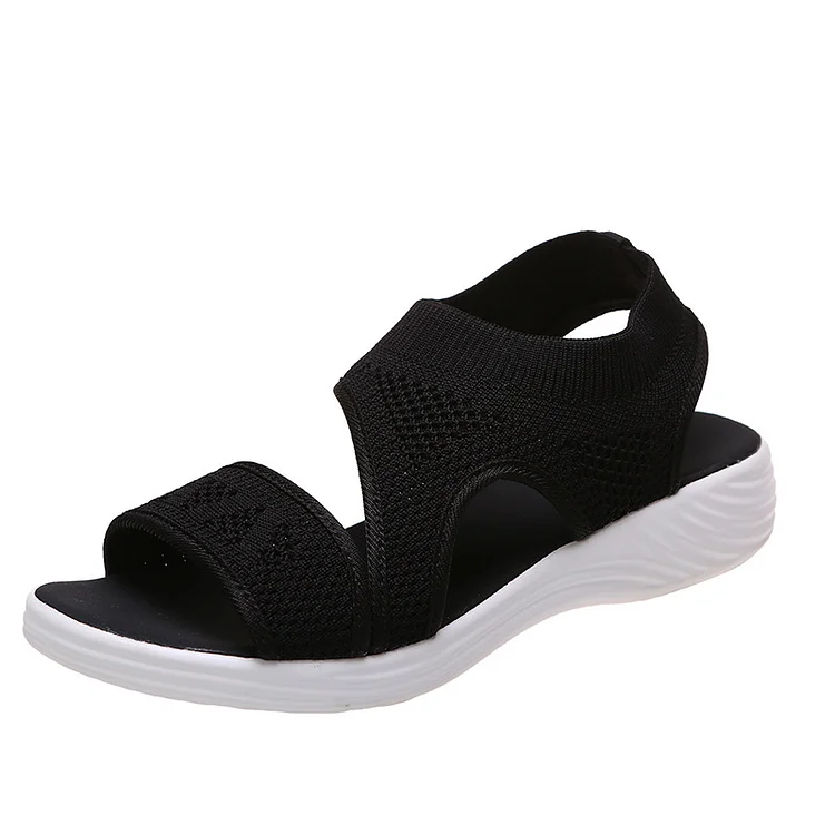 Summer New Casual Shoes Hollow Peep Toe Mesh Platform Sandals