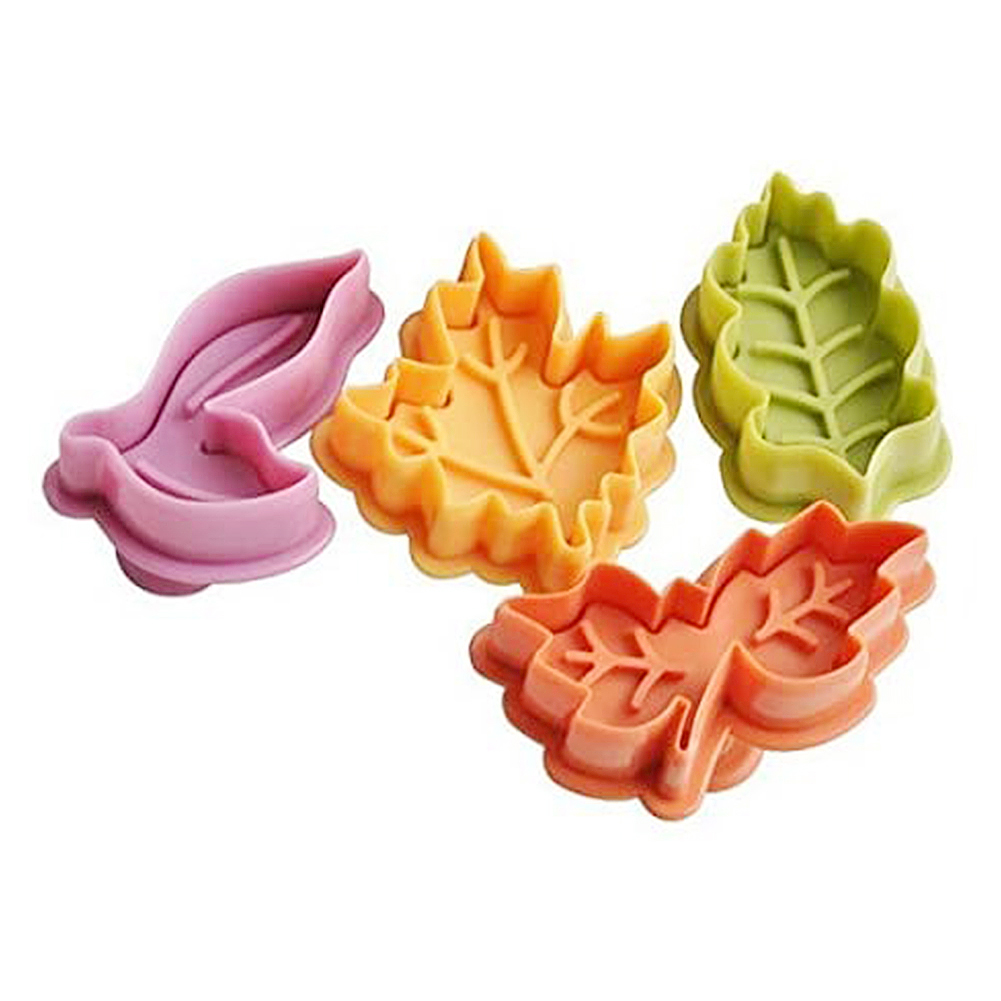 

4pcs Silicone Mold Leaf Cookie Fondant Mould Pastry DIY Baking Tray Random, 501 Original