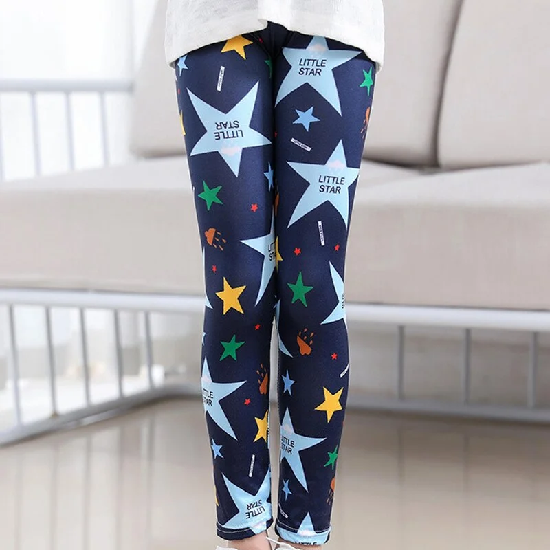 Bear Leader Girls Leggings Spring Girl Pants Kids For Cute Girls Colorful Contrast Star Trousers Autumn Cartoon leggings