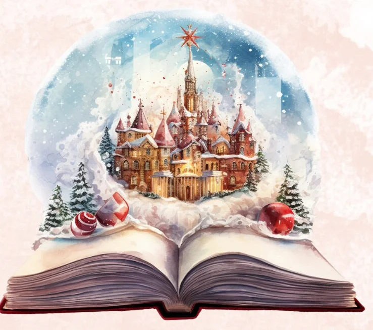 Full Round Drill Diamond Painting -Magic Book Christmas Winter Landscape -40*40cm