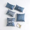Blue Jacquard Home Living Creative Cushion Pillow Cover