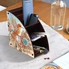 DIY Diamond Painting Kit dreieckige Organizer Box goldene Vogel Holzkiste