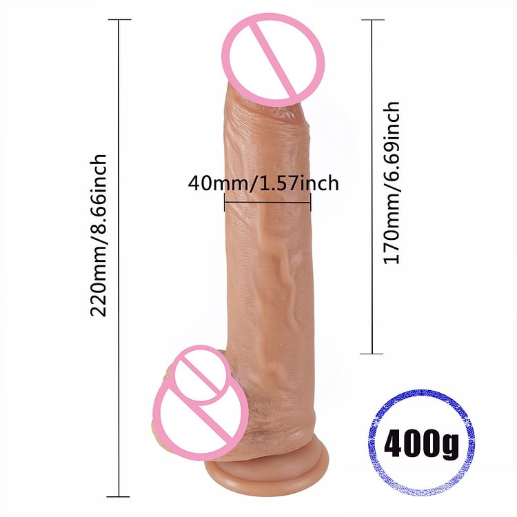 Large Double Layer Silicon Gel Artificial Penis For Women 