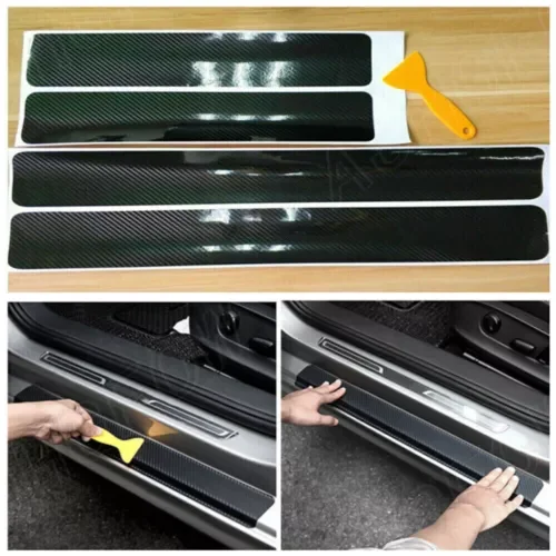 Dronehint Carbon Fiber Car Door Sill Plate Protector Entry Sticker 2024 Parts Accessories (For: Acura) Parts
