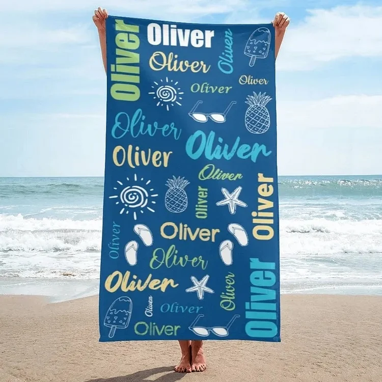 BlanketCute-Personalized Bath Towel with Your Name | 10