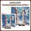 Angel Snowman Full DIY 5D trou ronde diamant kits d&rsquo;art 15,75 x 15,75 in diamants &agrave; points de peinture arts visuels arts plastiques pour adultes/d&eacute;butants id&eacute;e cadeau d&eacute;co maison