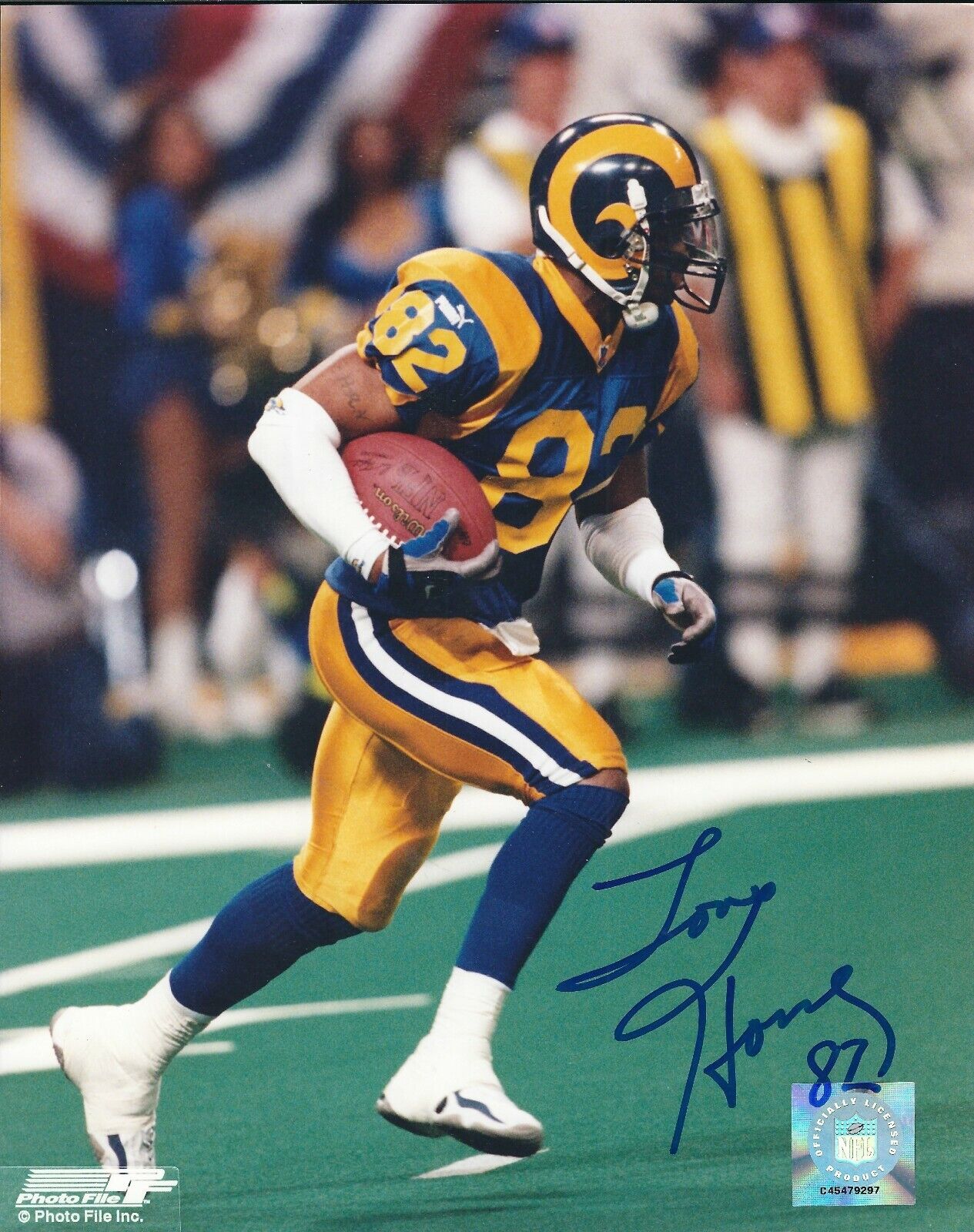 Autographed TONY HORNE St Louis Rams 8x10 Photo Poster painting w/COA