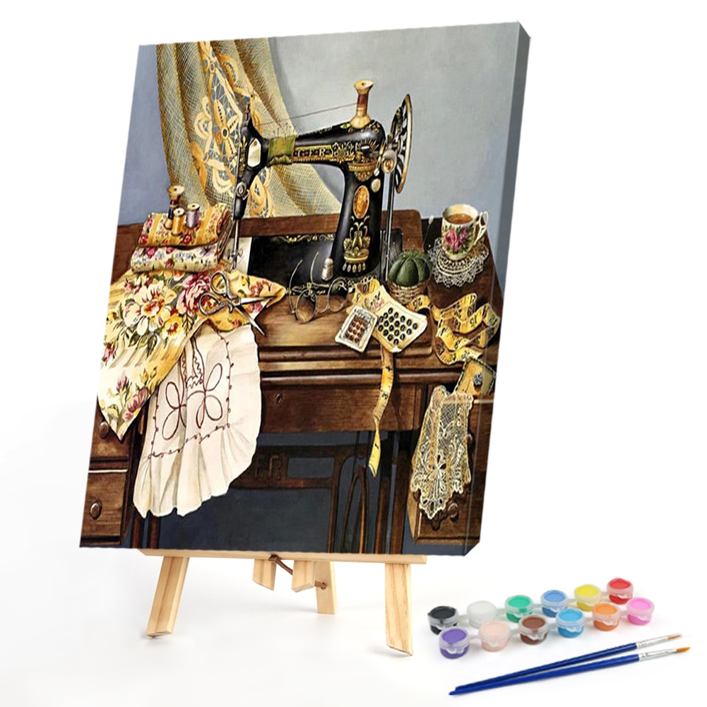 

40*50CM - Paint By Numbers - Sewing Machine, 501 Original