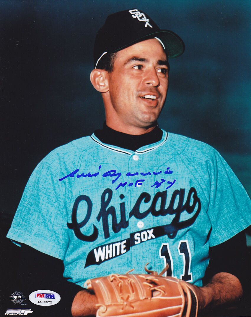 Luis Aparicio SIGNED 8x10 Photo Poster painting + HOF 84 White Sox ITP PSA/DNA AUTOGRAPHED