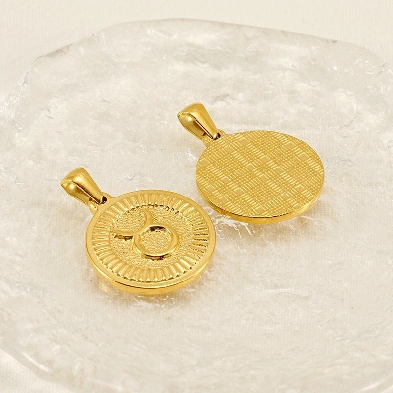 20mm 304 Stainless Steel 18K Gold Plated Constellation Pendant