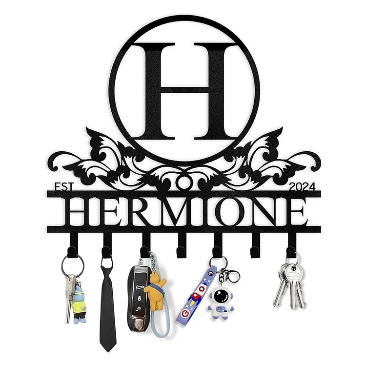 Personalized Key Holder Wall Mount, Custom Family Name Key Holder for Wall