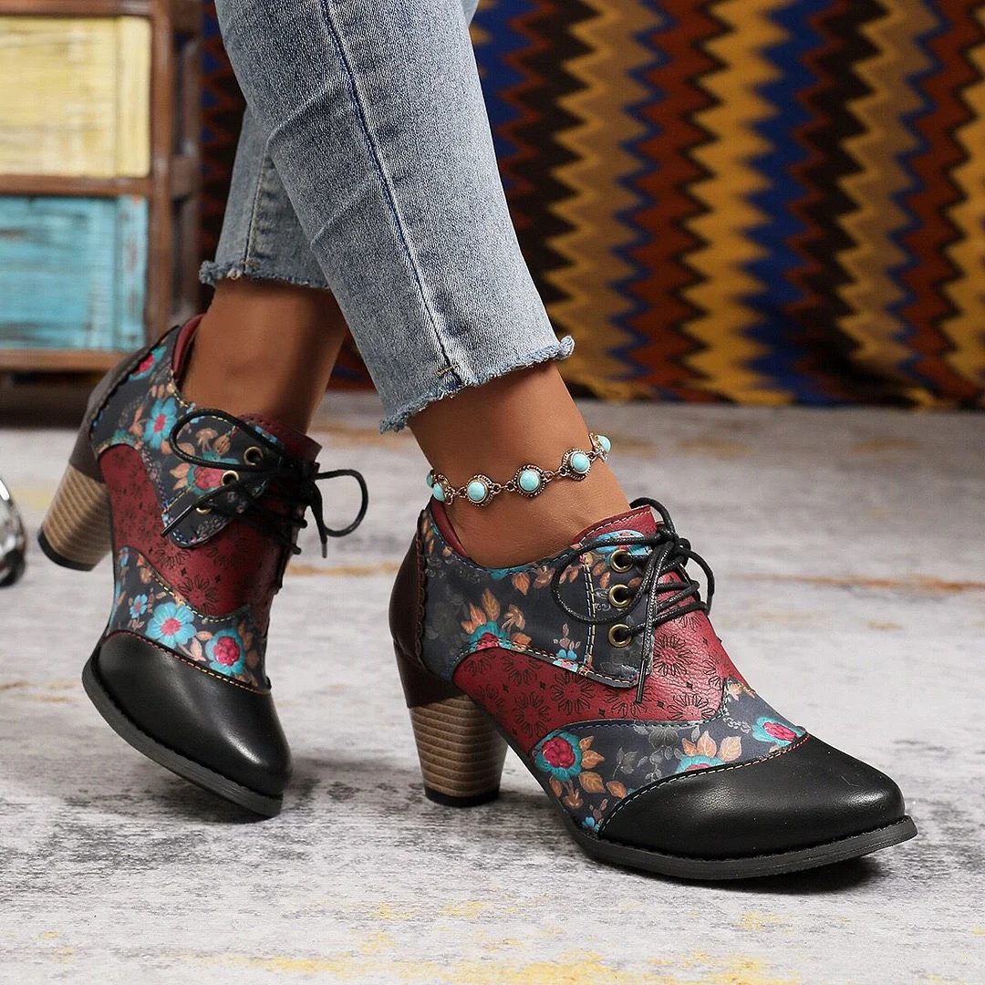 Yyvonne Autumn And Winter New Women's Boots Rough High And Martin Boots British Style National Style Women Boots