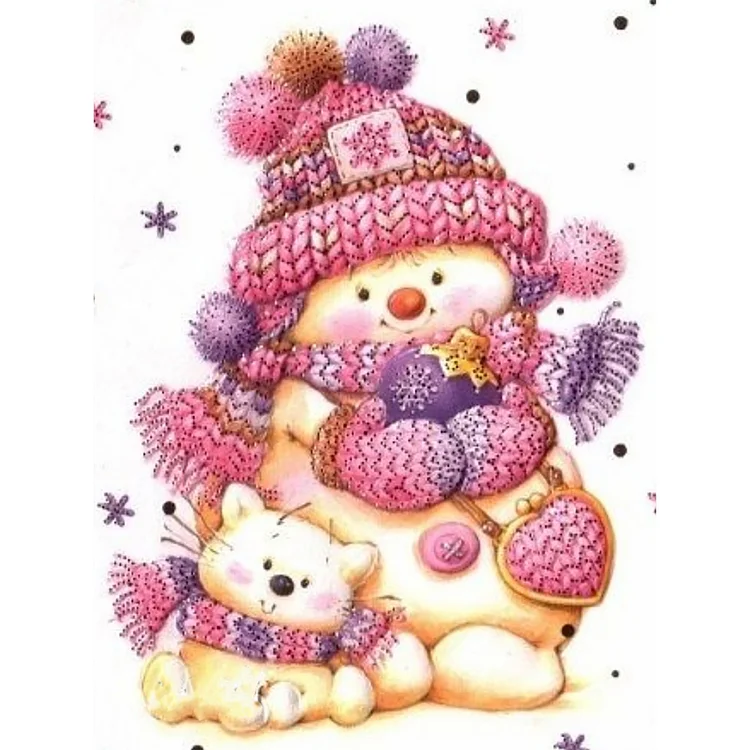Woolen Bear 30*40CM (Canvas) Full Round Drill Diamond Painting gbfke