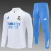 Real Madrid 25-26 1/4 Zip Tracksuit White & Light Blue Chandal