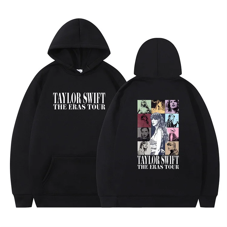 Taylor The Eras Tour World Tour Print Hoodie Sweatshirt Oversized Streetwear at Hiphopee