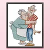 (Counted/Stamped) 14CT Old Married Couple - Cross Stitch 19*25cm/7.48*9.84in(Brand)