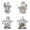 Mid-year Promotion 4Pcs/set Diamond Painting-DIY Full Round Drill Christmas Snowman(30*30cm)