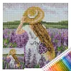 Lavender Girl Full 14CT DIY Stamped Cross Stitch Kits for Beginners Adults Home Decor Cross Stitch Art and Crafts Kits 7.87x7.87In