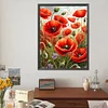 Champs de coquelicots - peinture diamant perceuse ronde - 40*50cm