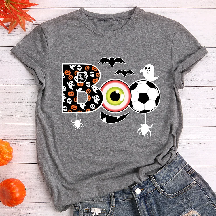 Funny Soccer Halloween Trick or Treat Boo!  T-Shirt Tee-597383