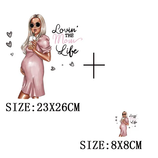 Mom&Baby Thermal Sticker On T-shirt DIY Washable Iron On Transfer For Clothing Loveful Design On Parent-children Clothes Patches