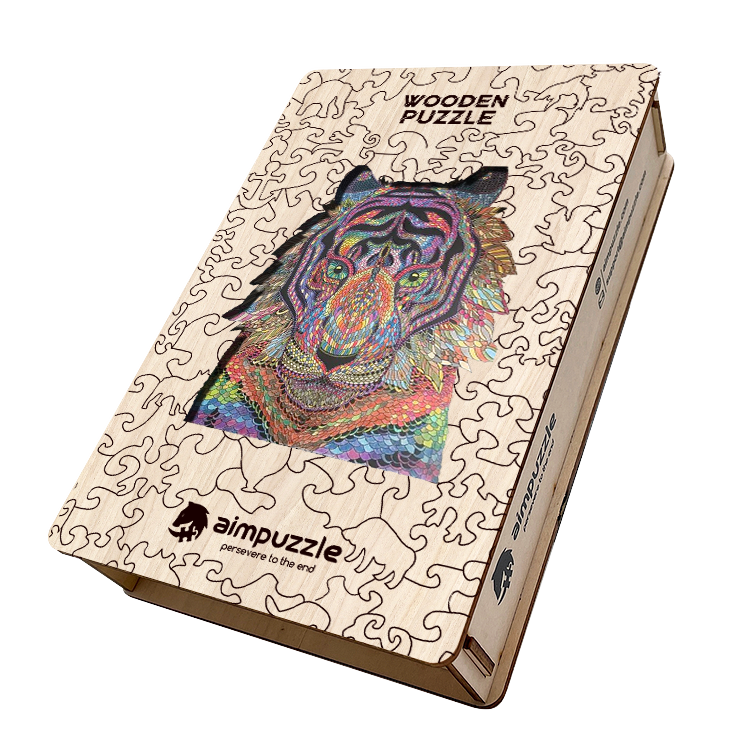 Color Tiger Wooden Jigsaw Puzzle