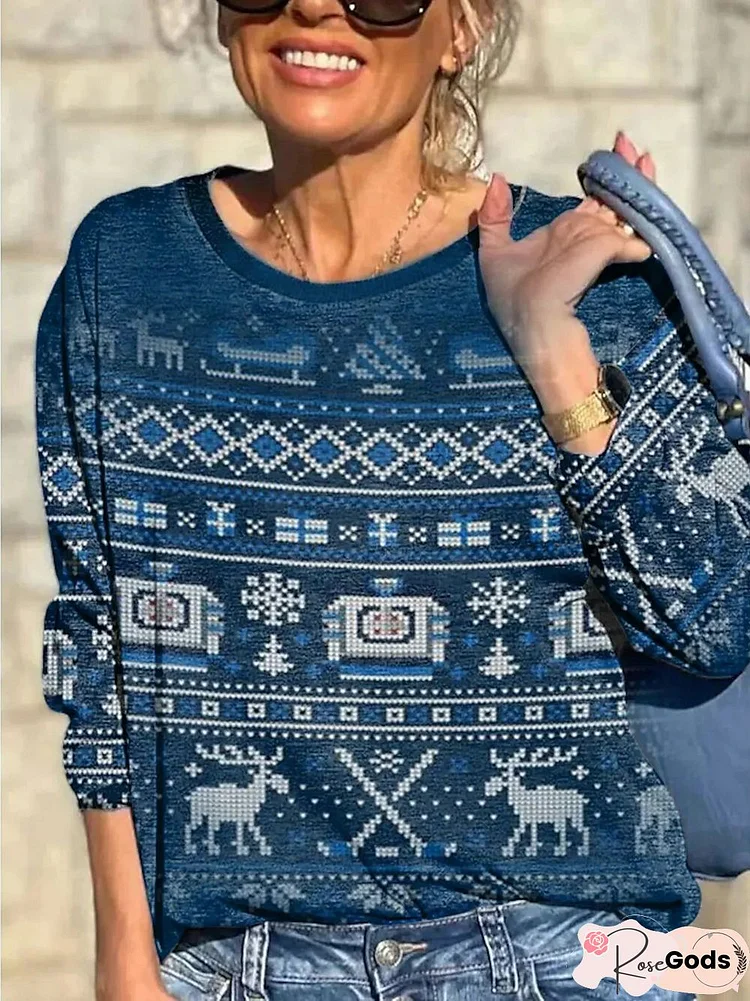 Crew Neck Boho Ethnic T-Shirt