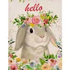 Diamond Painting-5D Full Round Drill  Garland Bunny