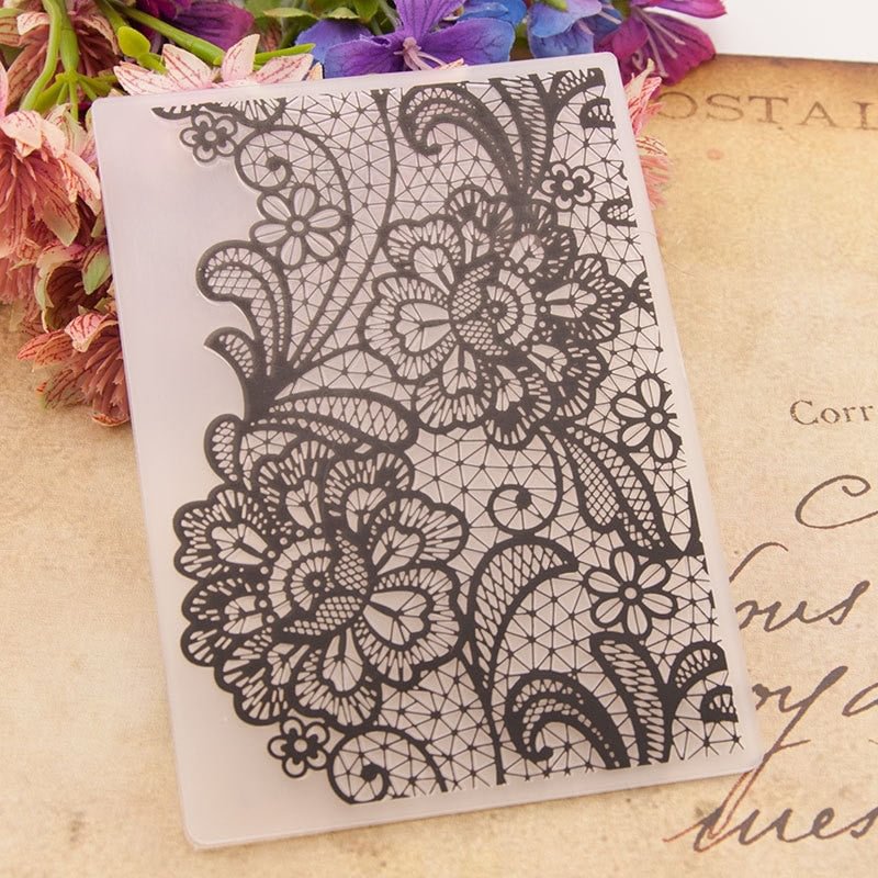 Flowers print DIY Plastic Embossing Folders for DIY Scrapbooking Paper Craft/Card Making Decoration Supplies